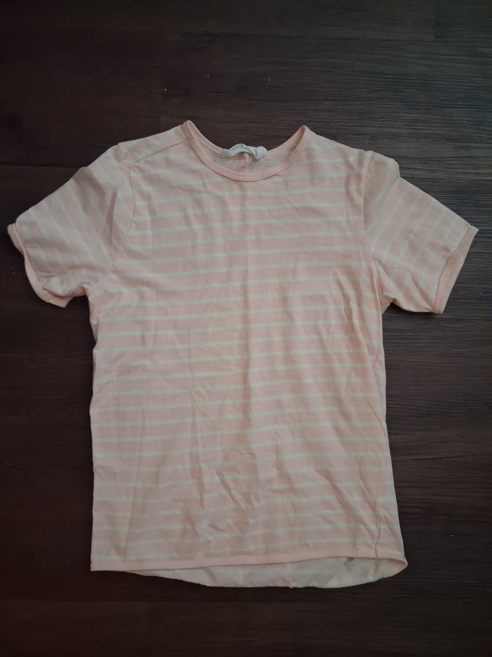 Kids Pink Striped Crewneck Tee